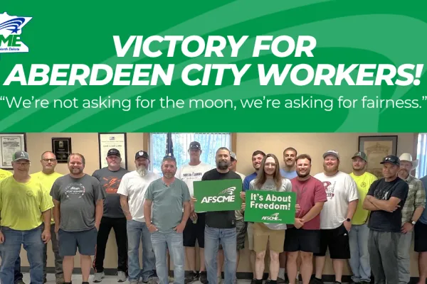Victory for Aberdeen City Workers. Workers pictured.
