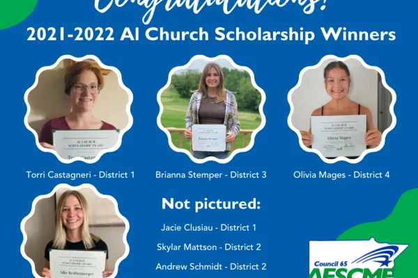 Al Church Scholarship Winners 2021-2022