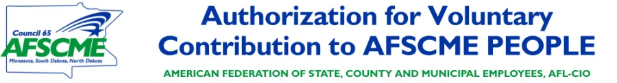 Authorization for Voluntary Contribution to AFSCME PEOPLE