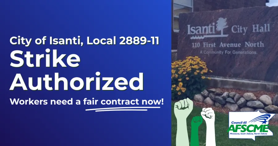 City if Isanti; Strike Authorized