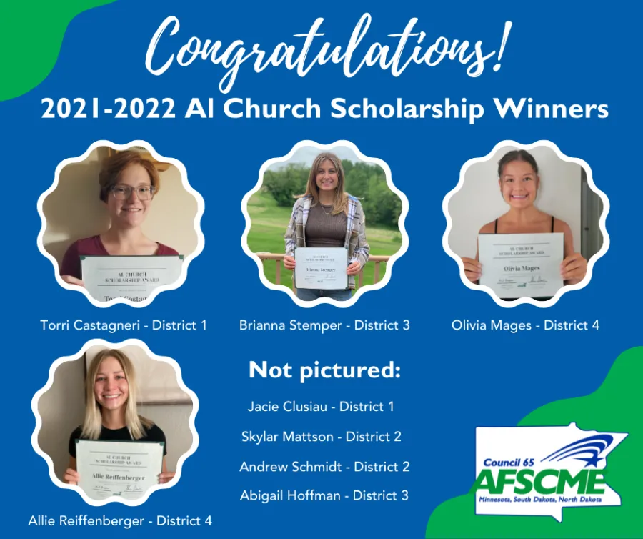 Al Church Scholarship Winners 2021-2022