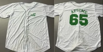 Picture of white baseball jersey